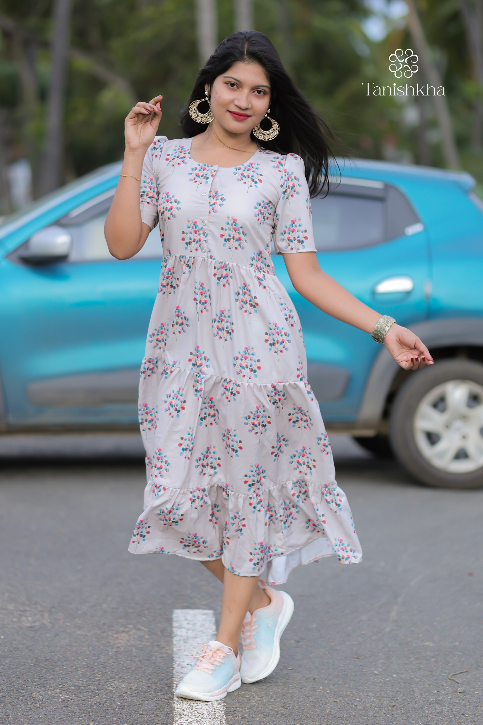 Blossom Tier Midi Dress