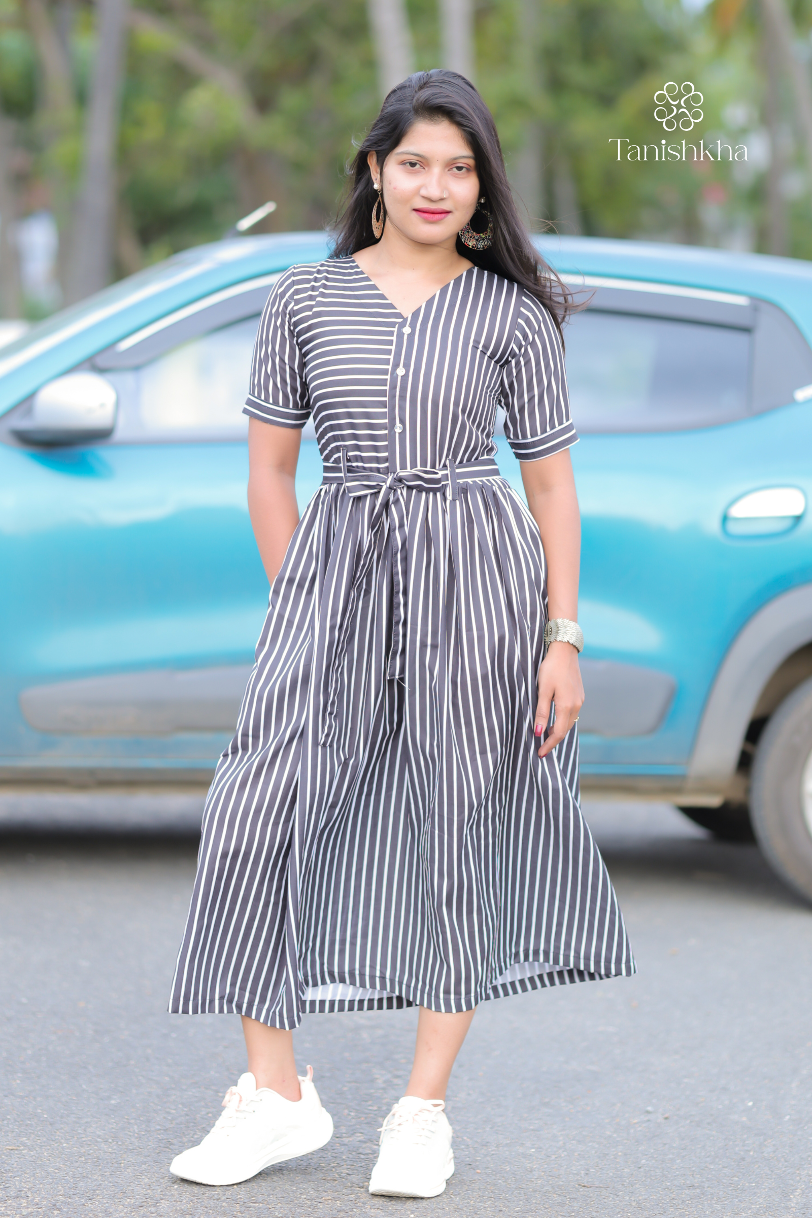 Urban Monochrome Shirt Dress