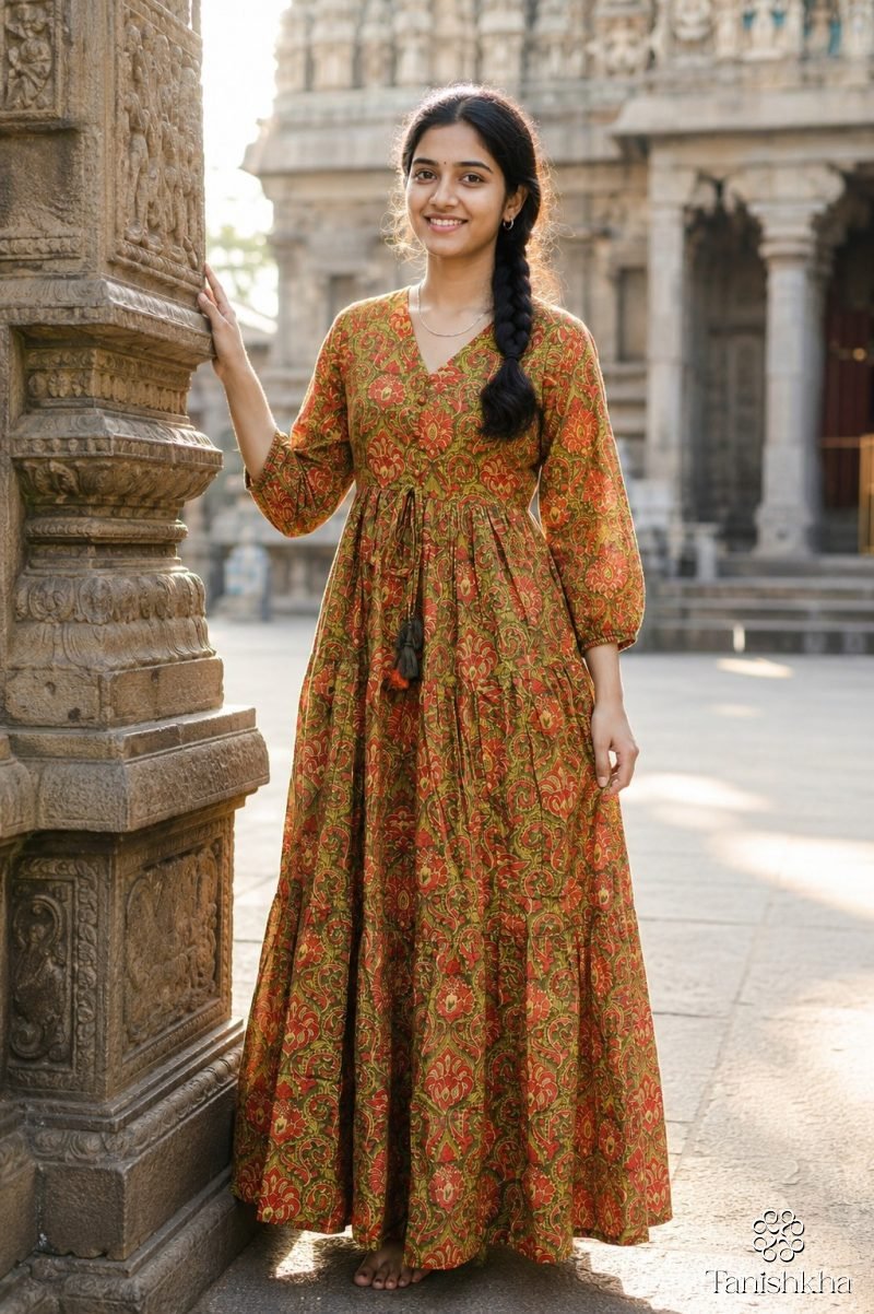 Marigold Trail Tiered Maxi Dress – Mustard – view 2