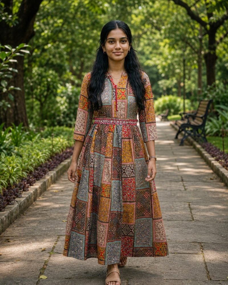 Patchwork Tales Multicolour Ethnic Print Maxi Dress – Multicolour – view 7