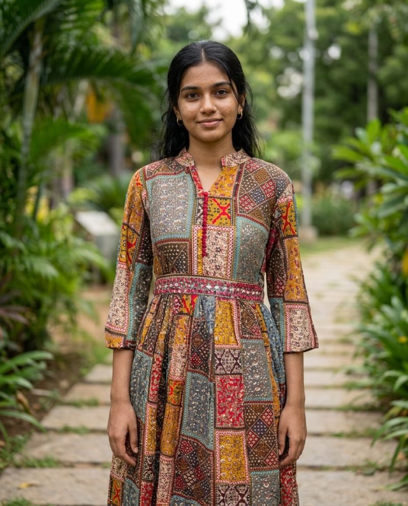 Patchwork Tales Multicolour Ethnic Print Maxi Dress – Multicolour – view 2