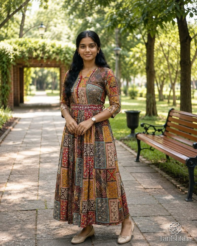 Patchwork Tales Multicolour Ethnic Print Maxi Dress – Multicolour – view 6