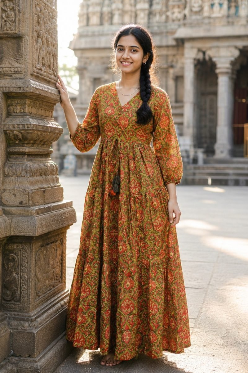 Marigold Trail Tiered Maxi Dress – Mustard – view 2