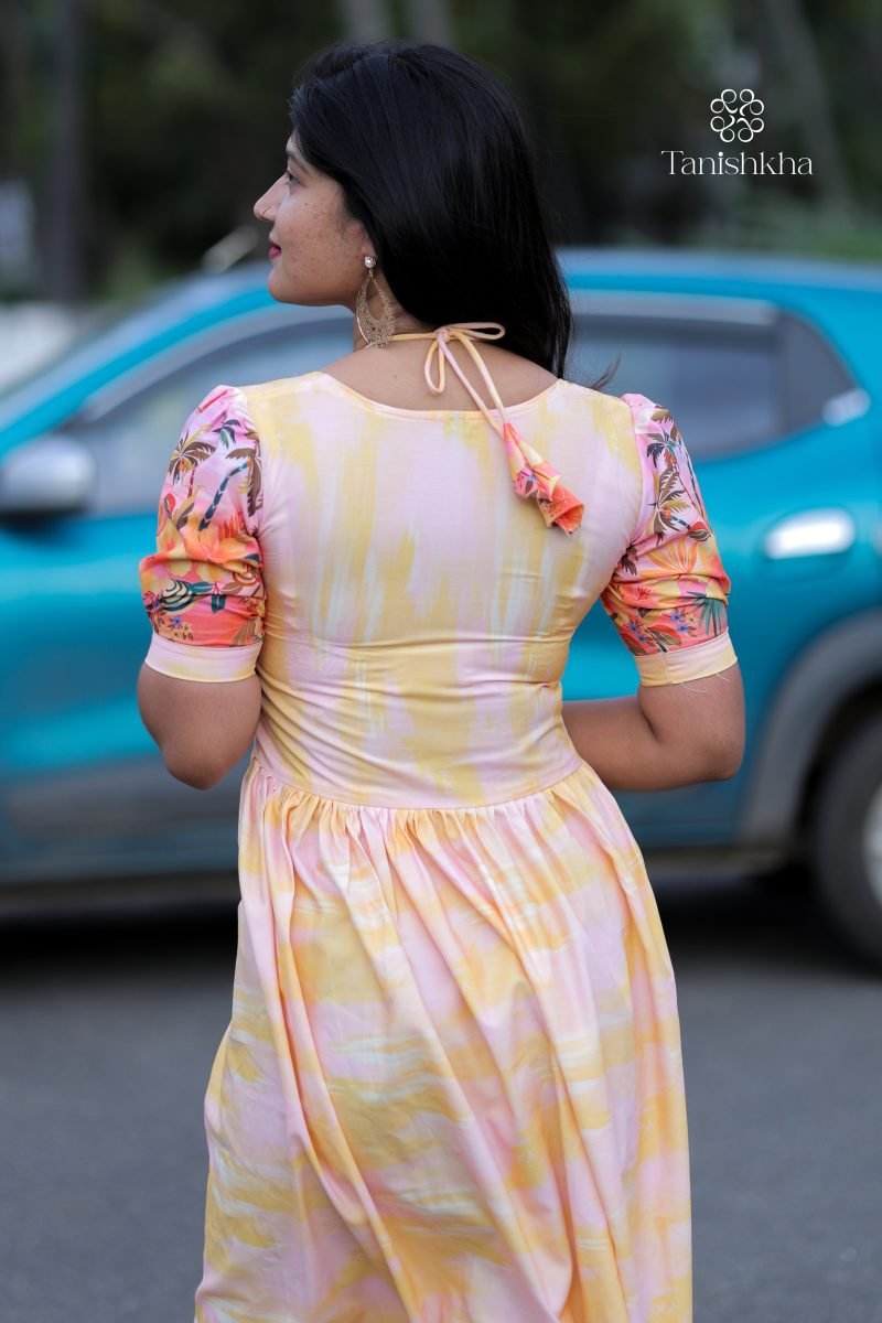 Tropical Sunset Midi – Peach Yellow – view 2