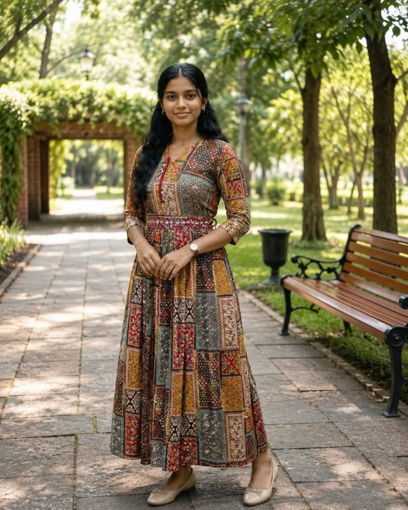 Patchwork Tales Multicolour Ethnic Print Maxi Dress – Multicolour – view 6