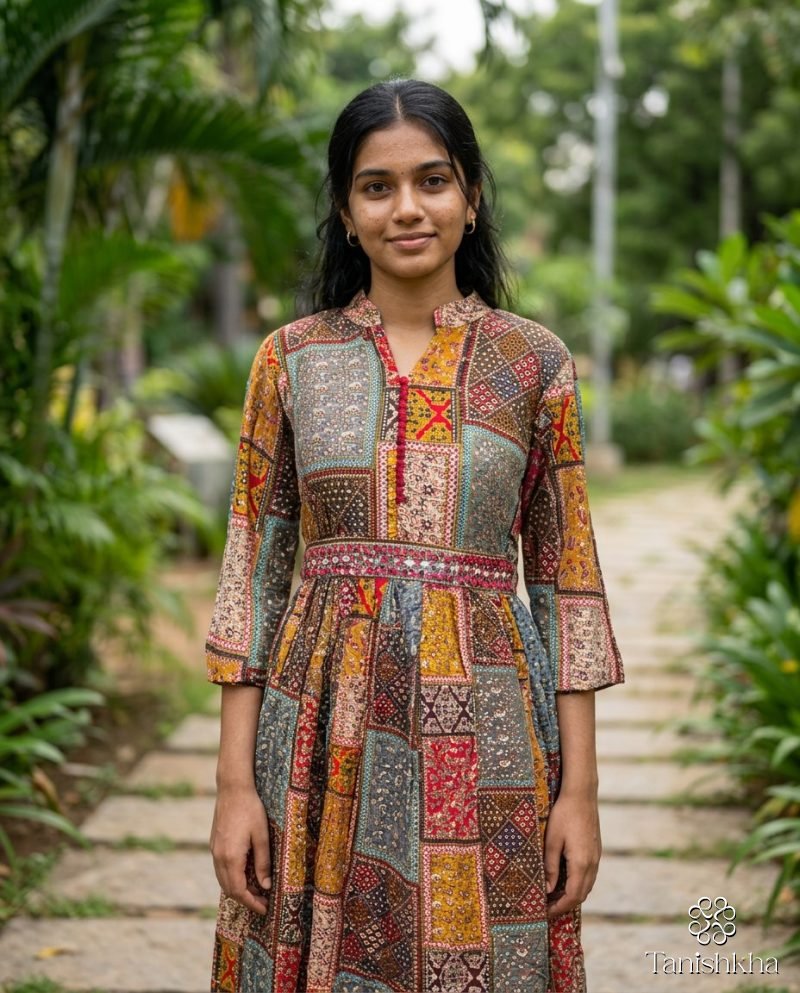 Patchwork Tales Multicolour Ethnic Print Maxi Dress – Multicolour – view 2