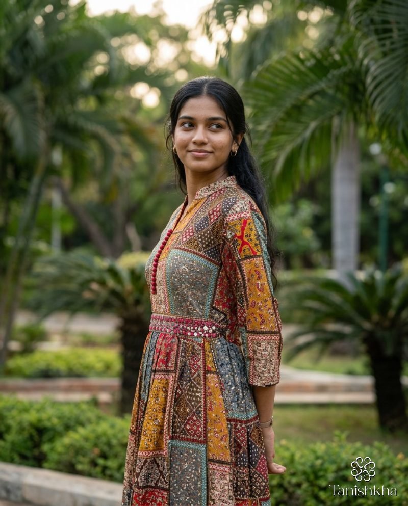 Patchwork Tales Multicolour Ethnic Print Maxi Dress – Multicolour – view 4