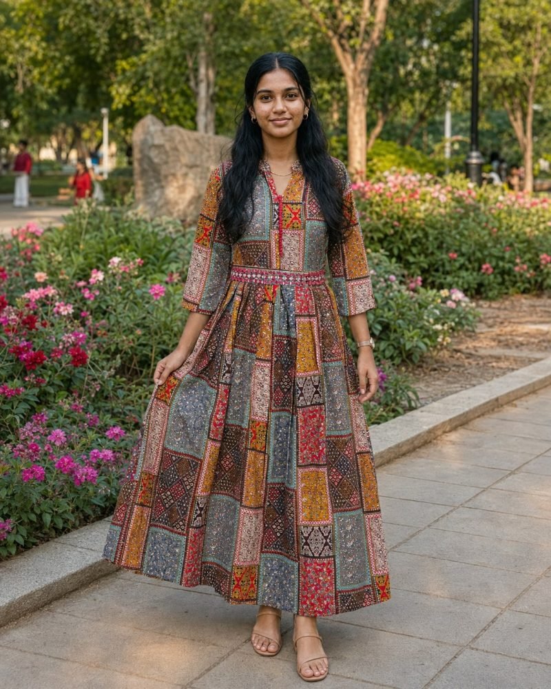 Patchwork Tales Multicolour Ethnic Print Maxi Dress – Dress