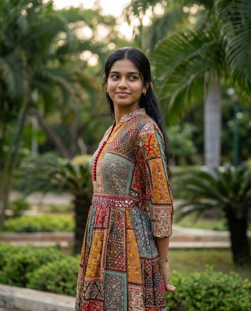 Patchwork Tales Multicolour Ethnic Print Maxi Dress – Multicolour – view 4